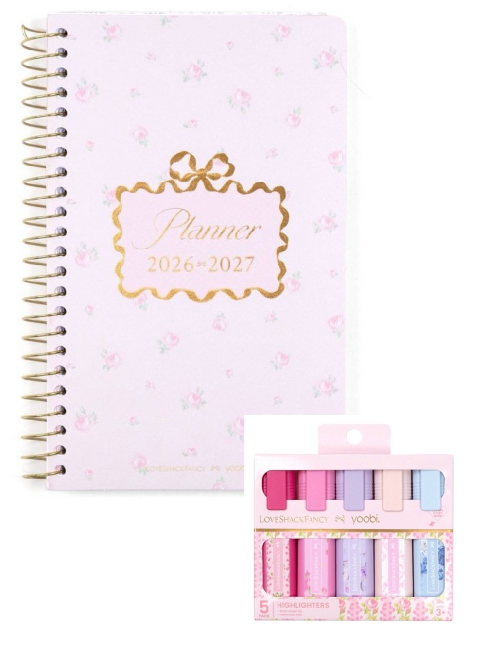 Love Shack Fancy x Target Planner and Pastel Highlighters